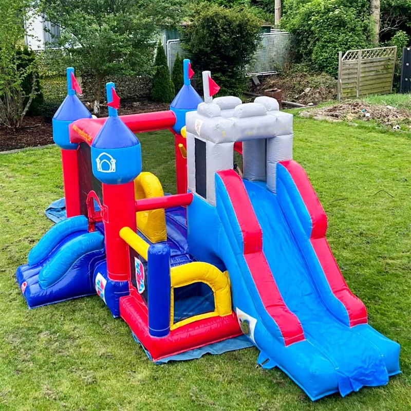 Multi-color Inflatable Castle Commercial Rental Bouncy House PVC Jumping Bouncer for Kids