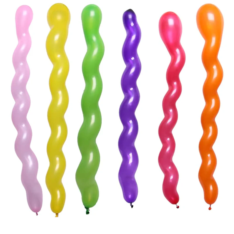 Multicolor Spiraal Gedraaide Latex Ballonnen