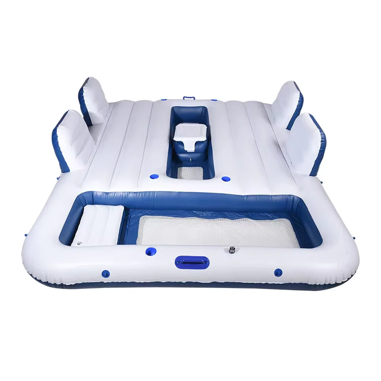 Pelampung Lounger PVC Inflatable Multifungsi dengan Sandaran