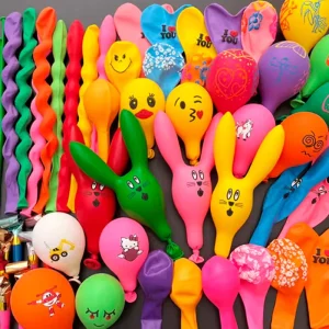 Multiple Latex Balloon Packages Rabbit Shaped Cartoon Mixed Long Circular Kid’s Toys Cute in Stock Set Birthday Party Decoration