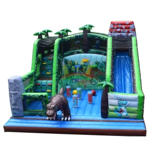 マルチプライインフレータブルトロピカルフォレストジュラシックプレイグラウンドダイノプレイファンパーク