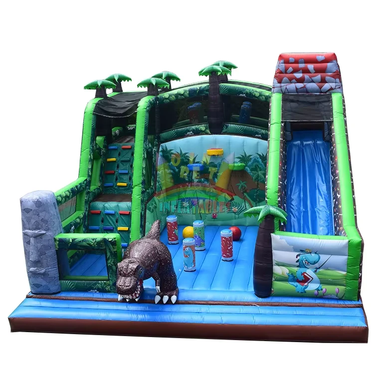 Multiply Inflatable Tropical Forest Jurassic Playground Dino Play Fun Park