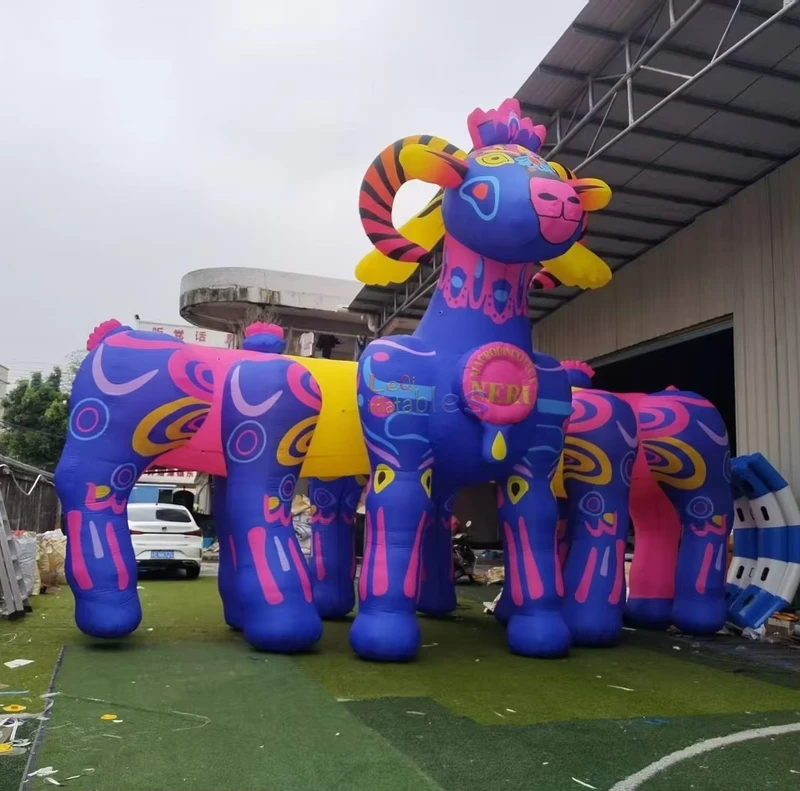 音楽祭ステージ インフレータブルゴートデティビースト装飾 インフレータブルアートゴート パーティーイベント用