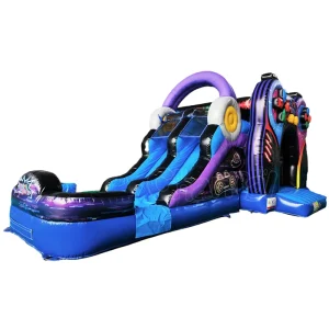 Music Inflatable Bouncer Slide Combo Commercial Game Inflatable Bouncy Combo Jumping Castle Inflatable Bounce House