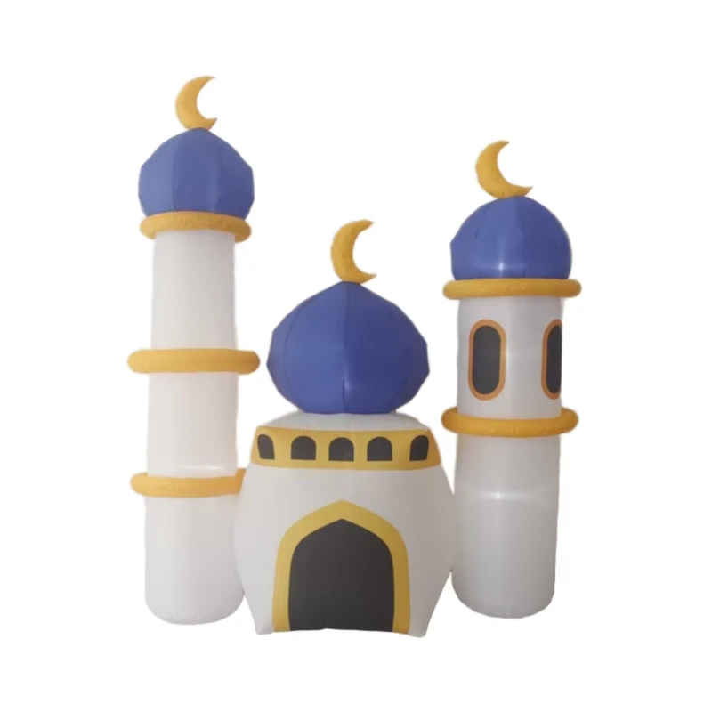 Muslim Festival Inflatable Air Models Muslim Mosque Luminous Decoration for Garden Decoration