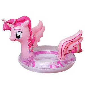 My Little Pony Cartoon Inflatable Ride-On Swim Ring for Girls Aged 3-6