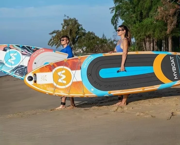 마이보트 SUP 인플레이터블 패들 보드 11'6''x34''x6'' 성인 가족 낚시 스탠드업 패들 보드 및 SUP 액세서리