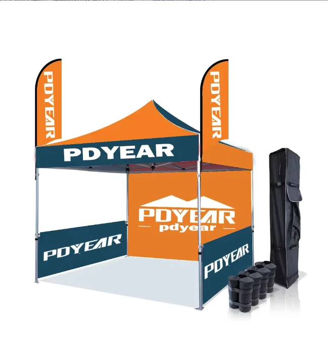 Tenda Promosi Aluminium Cetak Kustom Desain Pameran NO.1 Tenda Canopy Ez Up