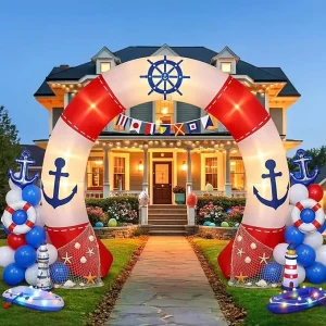 Décorations gonflables pour fête nautique, arche gonflable extérieure pour jardin