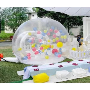 Netflix Quick Open Inflatable Tent Outdoor Transparent Starry Windproof Bubble House Inflatable Air Dome Tent for Camping