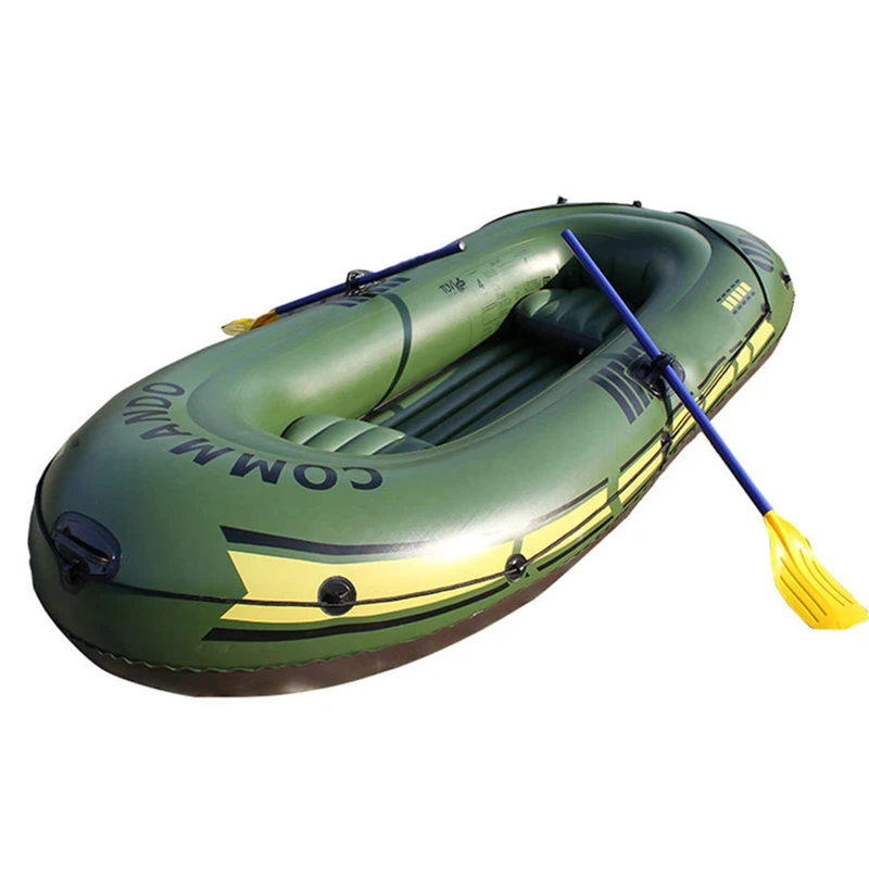 New 2Person 3Person Thickening PVC Inflatable Boat Raft River Lake Dinghy Boat Pump Fishing Boat With Oars Set Load 200kg