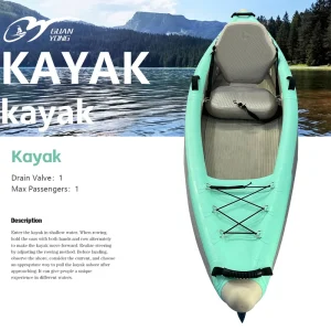 New Arrival Double-Layer Inflatable Folding Kayak 2 Person Sit Fishing with Thickened Rubber PVC for Board Paddle