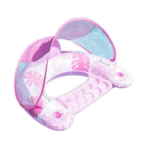 New Arrival PVC U Shape Inflatable Premium Water Hammock Pool Float with Mesh Net and Canopy