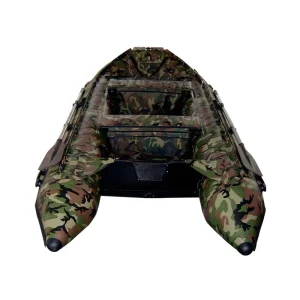 New Collection 2m 3m 3.3m 4m 5m Inflatable Camouflage Fishing Boat with Bow Tent