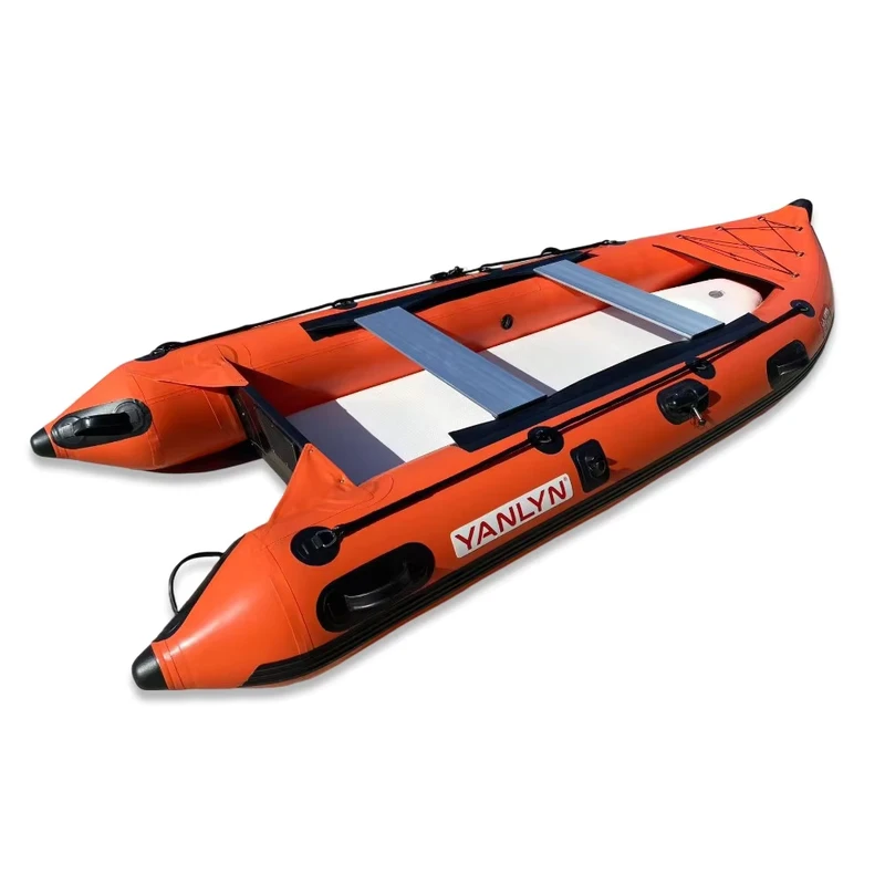 Perahu Olahraga Inflatable 13.1ft Desain Baru Perahu Karet Kapal Layar dengan Lantai Drop Stitch