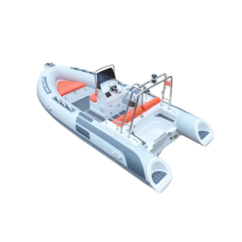 Desain Baru Perahu RIB 16ft dengan Rangka Fiberglass Tabung Hypalon Perahu Tiup Dinghy dengan SS Roll Bar
