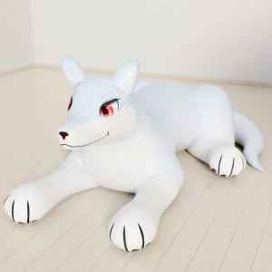 New Design 2.5m PVC Inflatable Animal White Inflatable Wolf Pool Toy