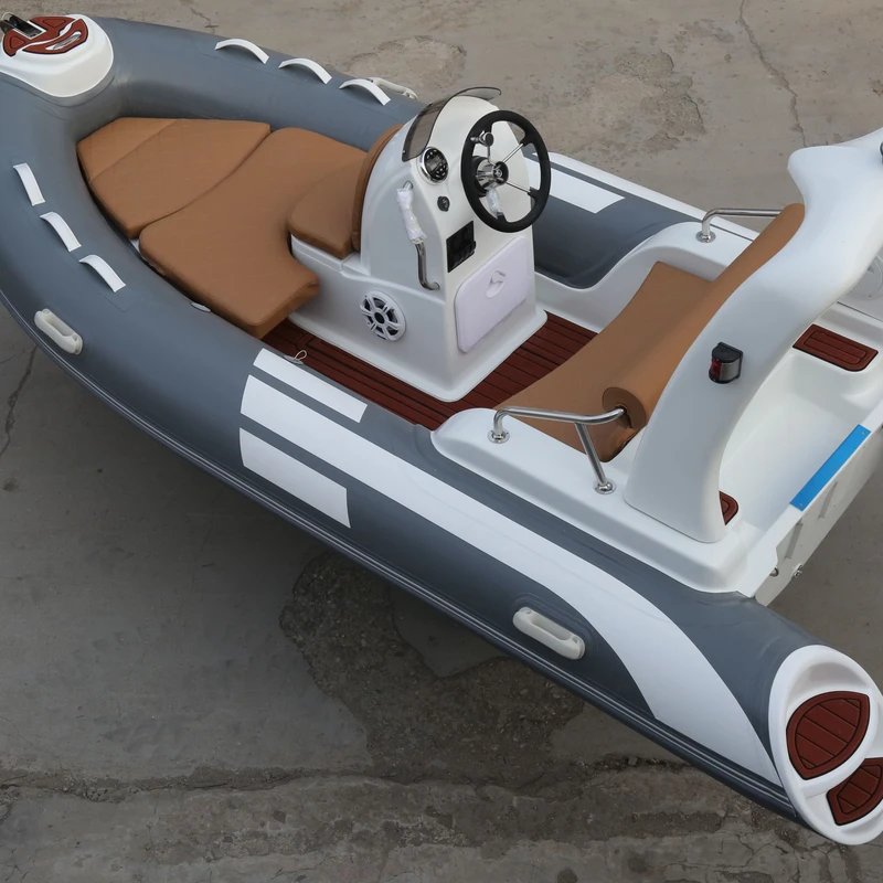 Novo Design 390 Barco RIB de Fibra de Vidro de 13 pés Inflável para Pesca