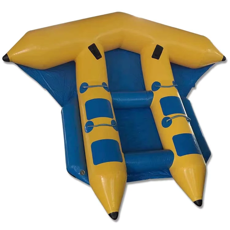 New Design 4 Rider PVC Inflatable Flying Fish Banana Boat with No MOQ