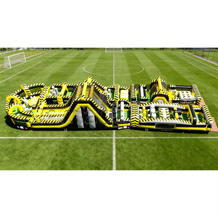 Corso di Ostacoli Gonfiabile Personalizzato per Corsa 5K con Nuovo Design, Percorso di Ostacoli all'Aperto per Bambini