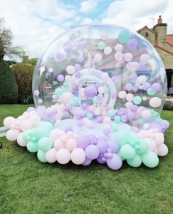 Nuevo diseño de hotel burbuja camping, tiendas inflables de domo transparente, tienda burbuja, casa burbuja