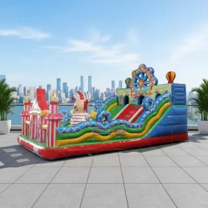 Château gonflable trampoline clown de carnaval avec toboggan de nouvelle conception