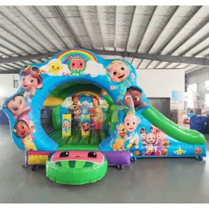 New Design Cocomelon Inflatables Bounce House Bouncy Jumping Castle Party Jumper Cartoon Kids Inflatable Combo Bounce with Slide