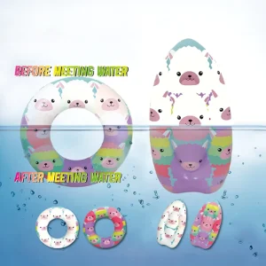 New Design Colour Changing Baby Inflatable Pool Set with Swimming Rings Beach Ball Arm Ring and Surfboard Inflatable Ride ons