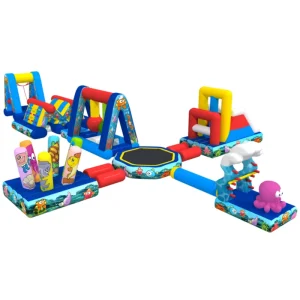 New Design Customized Inflatable Floating Water Obstacle Park Adventure Beach Waterpark for Sale