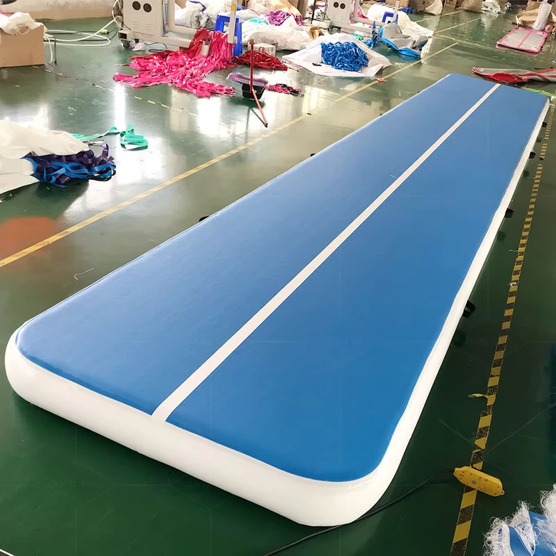 Neues Design Fitnessgeräte Gym Equipment Anpassbare Größe 12m Aufblasbare Tumbling-Bahn Luftmatte Lufttrack Fabrikpreis