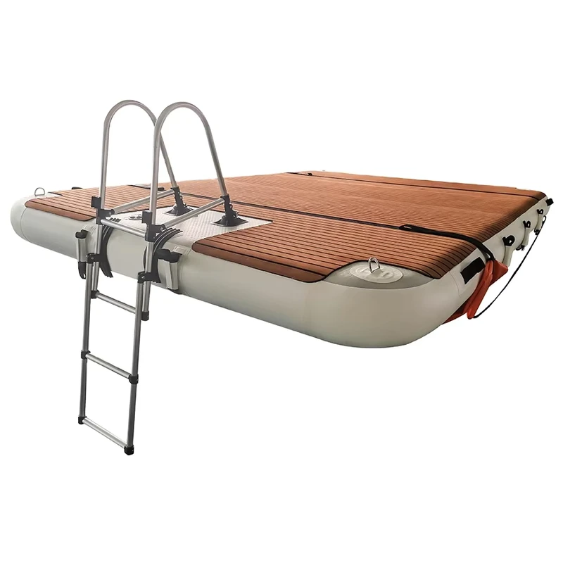 Platform Mengapung Inflatable Dock Desain Baru, Pulau Air untuk Renang, Mat Dock Jet Ski, Material DWF