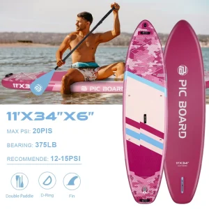 Neues Design aufblasbares Stand-Up-Paddleboard SUP für Wassersport, SUP-Board mit Rucksack-Zubehör zum Surfen