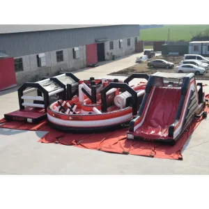 New Design Large Inflatable Bouncy Obstacle Beach Race Course Inflatable Ninja Warrior Obstacle Course Adult Challenge Game