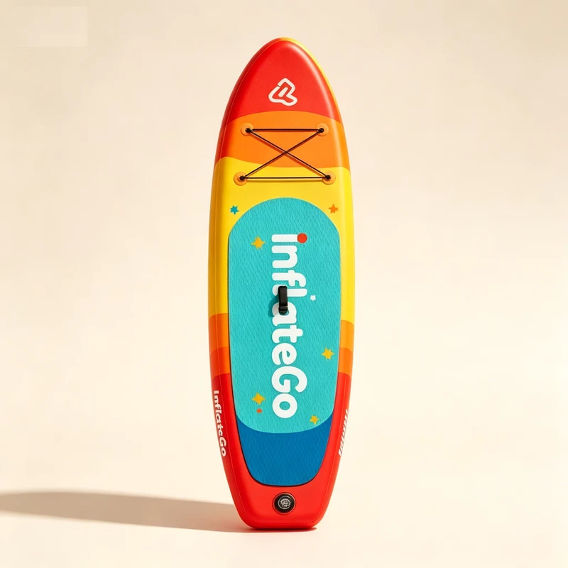 Nuevo diseño, color naranja, tabla de paddle inflable de 7'6 x 30" para niños, tabla de surf inflable, tabla blanda