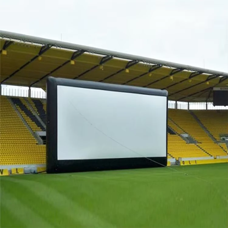 Pantalla de cine inflable HD de nuevo diseño para exteriores, pantalla de TV inflable con soplador