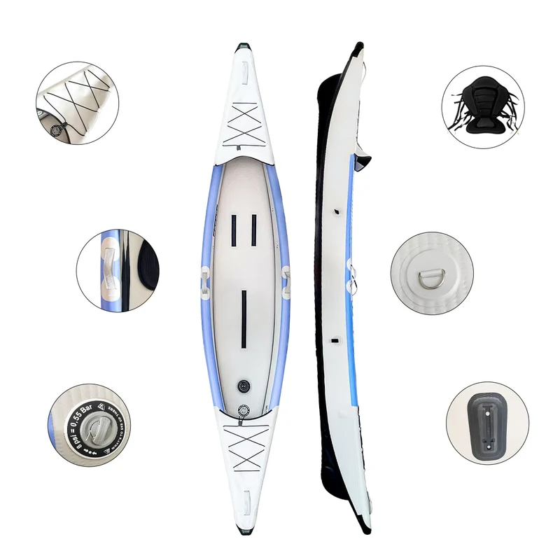 Neues Design PVC aufblasbare Angelkajaks 2 Personen Hersteller von aufgeblasenen Ruderbooten