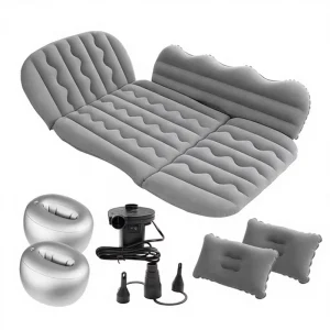 New Design Portable PVC Flocking Folding Car Inflatable Mattress Air Bed Travel Customizable Thickness