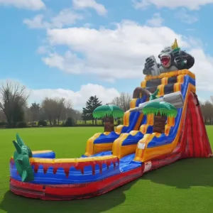 Nouveau toboggan aquatique commercial gonflable avec piscine pour entreprise de fête