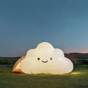 New Design White PVC Plastic Nylon Inflatable Hanging Clouds for Trampoline Parks Educational Use & City Decoration