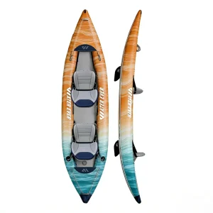 New Designed Two Deluxe Seat 2 Person 12 Feet PVC Inflatable Kayak for Fishing & Touring on Lakes & Rivers