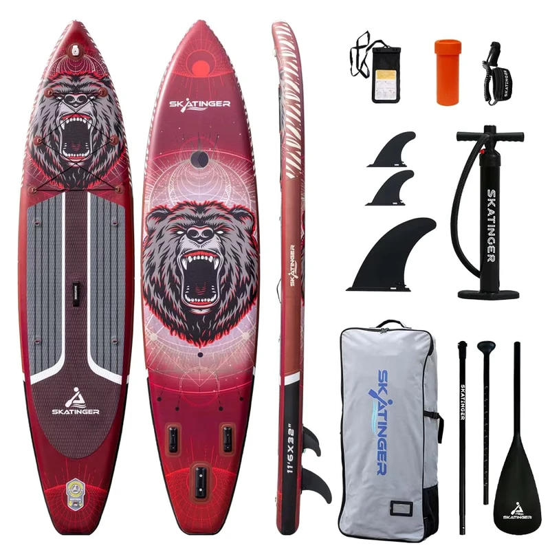 Nova Prancha de Surf Inflável Drop Stitch Padel Paddle Board Inflável SUP de 11.6 Pés, Prancha de Stand Up Paddle para Todos os Usos
