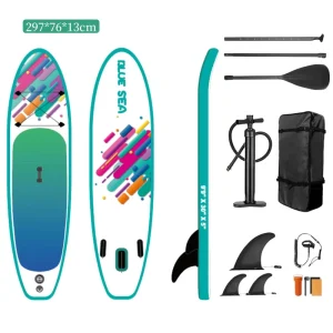 New Fashion Design Water Sport Wide Stable Design Non Slip Comfort Deck Portable Standing Inflatable Surfboard