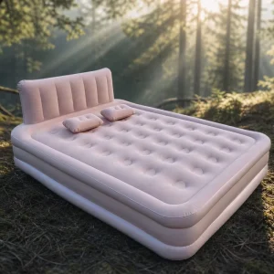 New Flocking Backrest Built in Pump Double Thickened Automatic Inflatable Air Mattress Home Furniture Modern Camping Outdoor