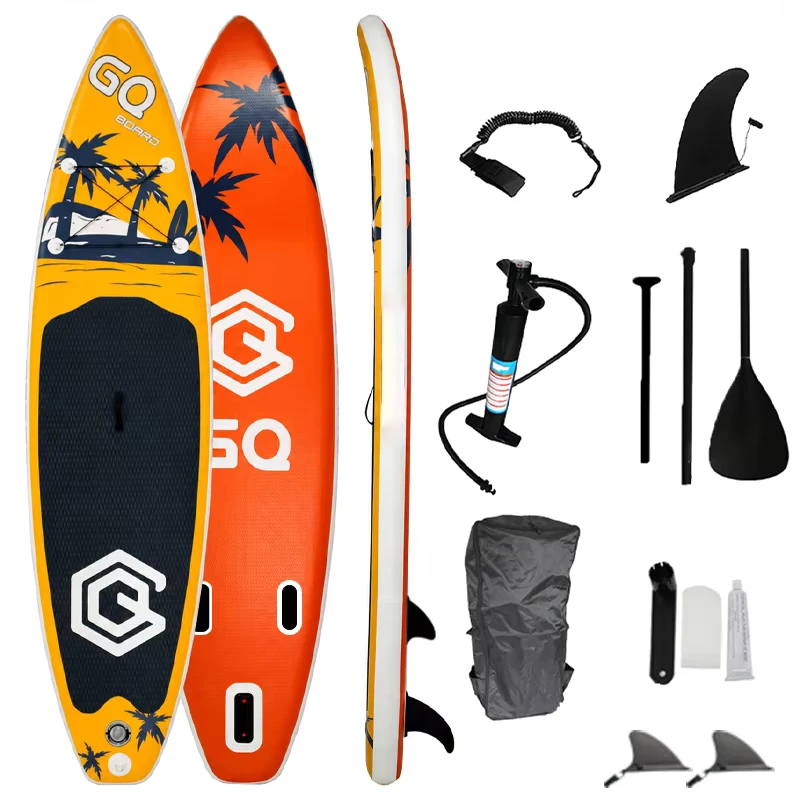 Nueva tabla de paddle inflable GQ COCO de 11 pies (ISUP) kit completo con bomba, remo y correa
