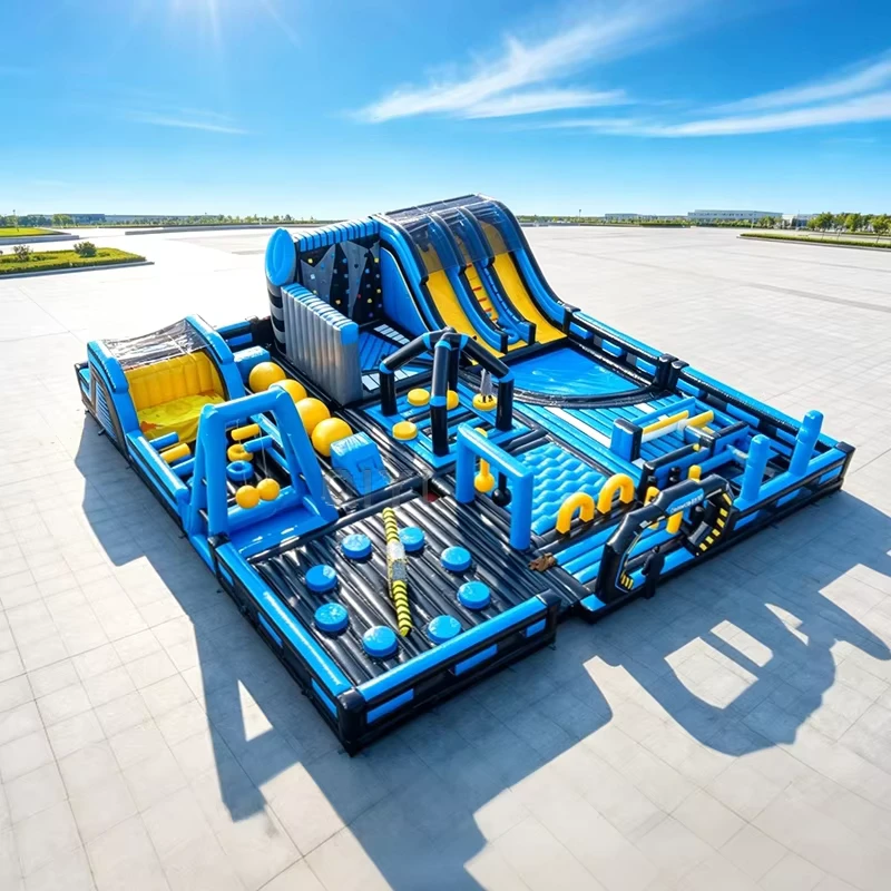 Kastil Bouncy Raksasa Baru dengan Seluncuran untuk Taman Hiburan Luar Ruangan dan Kota Air Fun City
