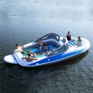 New Inflatable Boat PVC Canoe Inflatable Floating Island Sea Party Inflatable Yacht Thickened PVC Drift Kayaks Boat