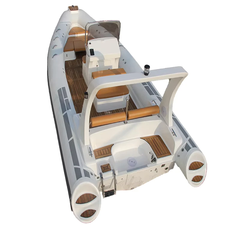 Neues aufblasbares RIB-Boot Rib 760B mit Fiberglasrumpf Außenbord-Sportboot