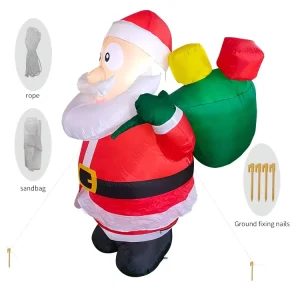 Món mới: Ông già Noel bơm hơi với đèn RGB lấp lánh cho trang trí sân vườn Giáng sinh