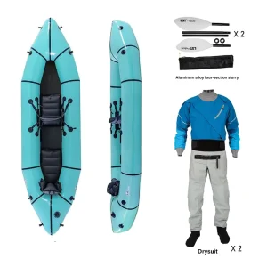 Neues Modell Robustes Starkes TPU Weißwasserstabiles Ultraleichtes Aufblasbares Packraft für 2 Personen
