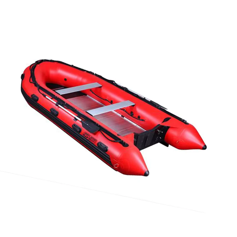 Nueva lancha inflable de pesca OEM de 3.5 pulgadas con flotador de tubo de PVC y motor eléctrico de goma para actividades al aire libre